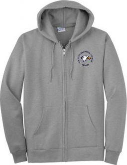 Youth/Adult Fleece Full-Zip Hooded Sweatshirt, Athletic Heather